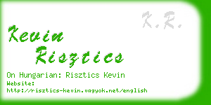 kevin risztics business card